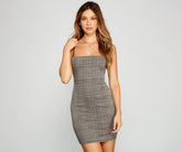 Perfect Style Plaid Mini Dresses